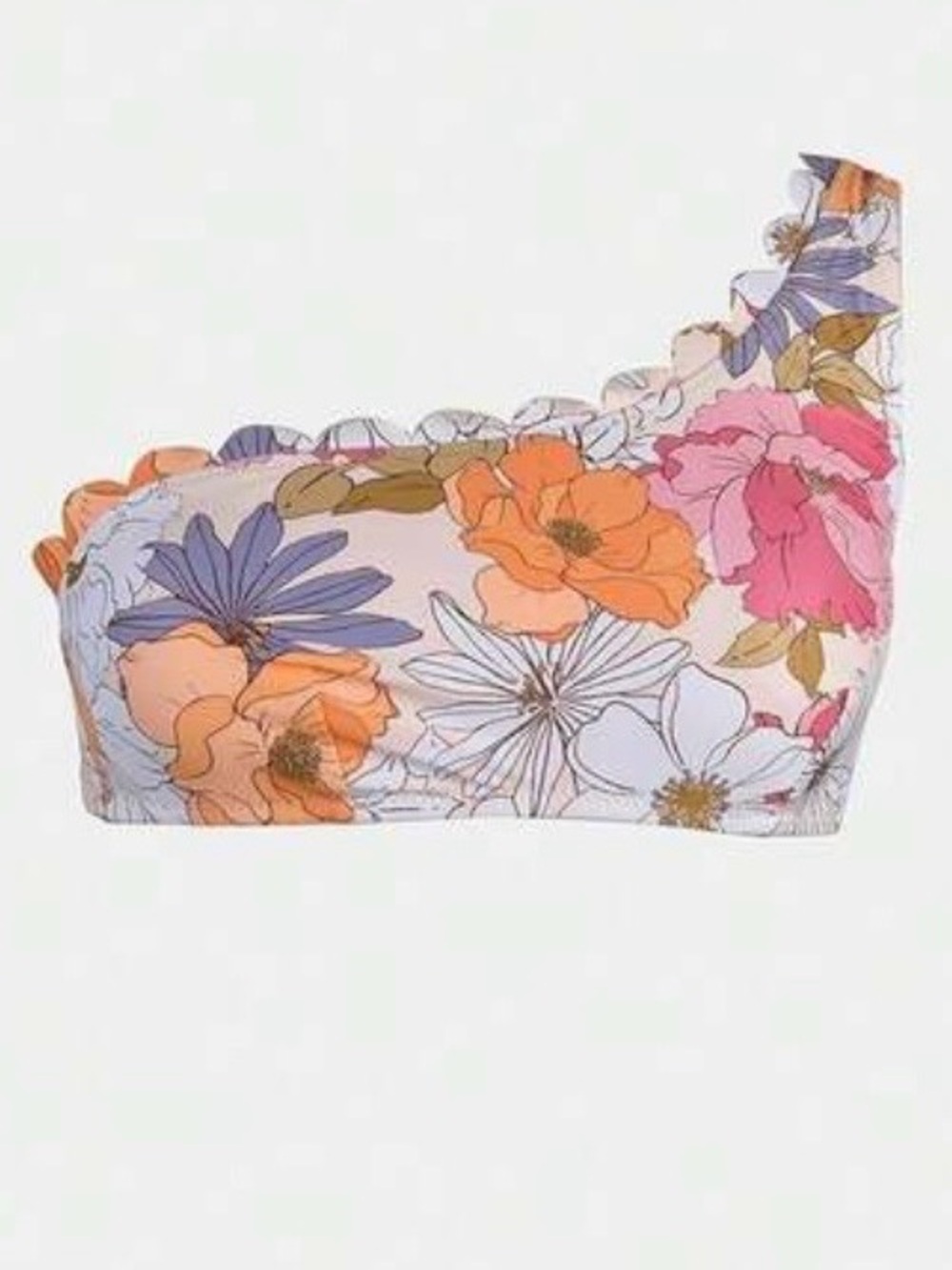 NWOT Hazy Tenderness Flower One-Shoulder Top